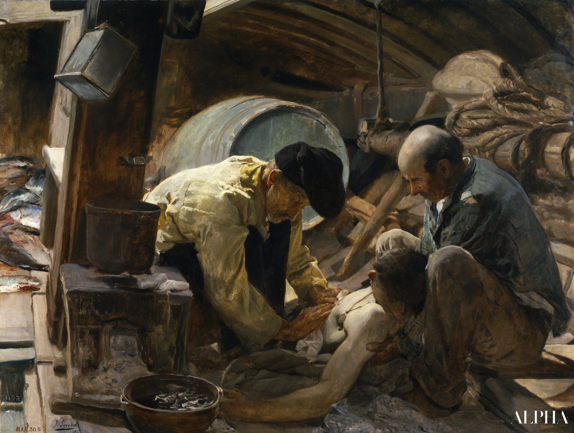 Ja lisäksi he sanovat, että kala on kallista! - Sorolla - Taulujen ja korkealaatuisten maalauksien reproduktiot