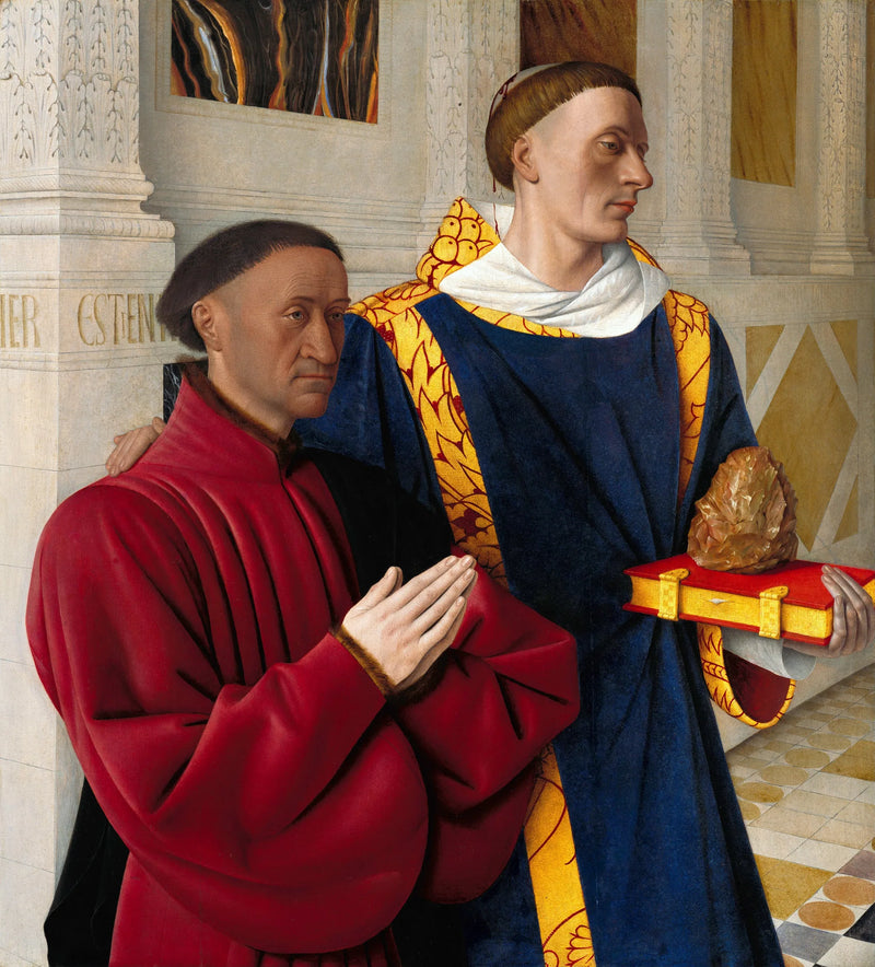 Étienne Chevalier esitetty Pyhän Étienne'n toimesta - Jean Fouquet