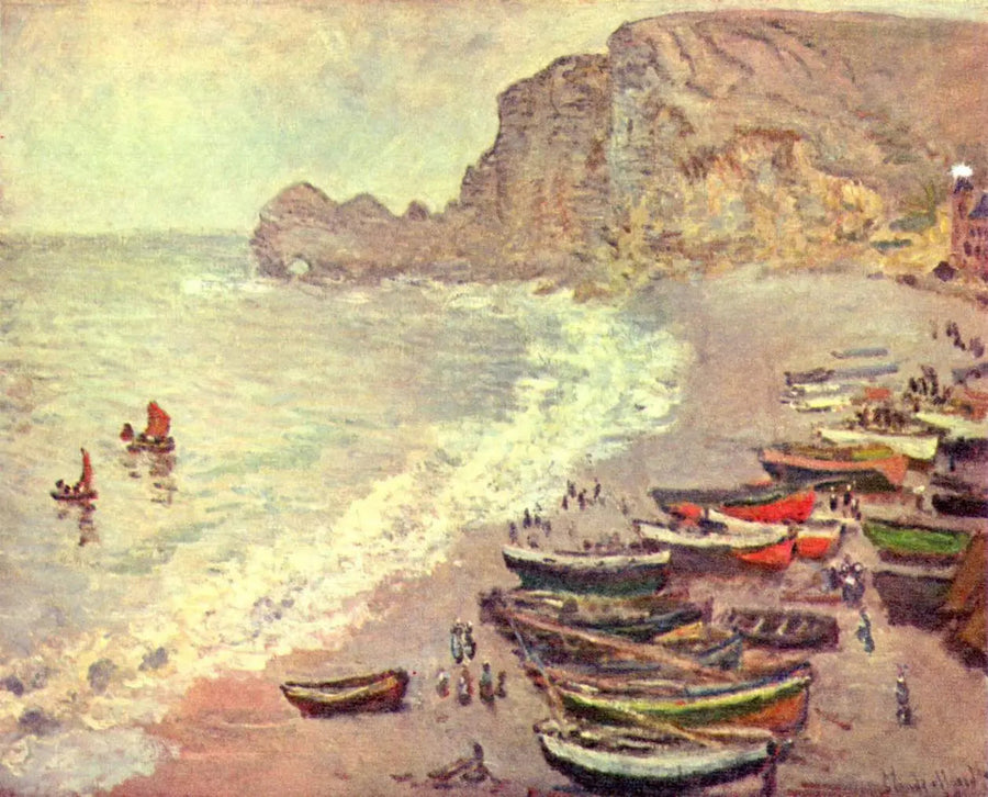 Étretat: ranta ja Amontin portti - Claude Monet