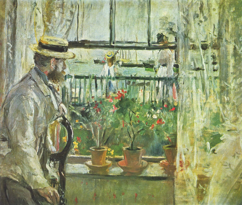 Eugène Manet Wightin saarella - Berthe Morisot
