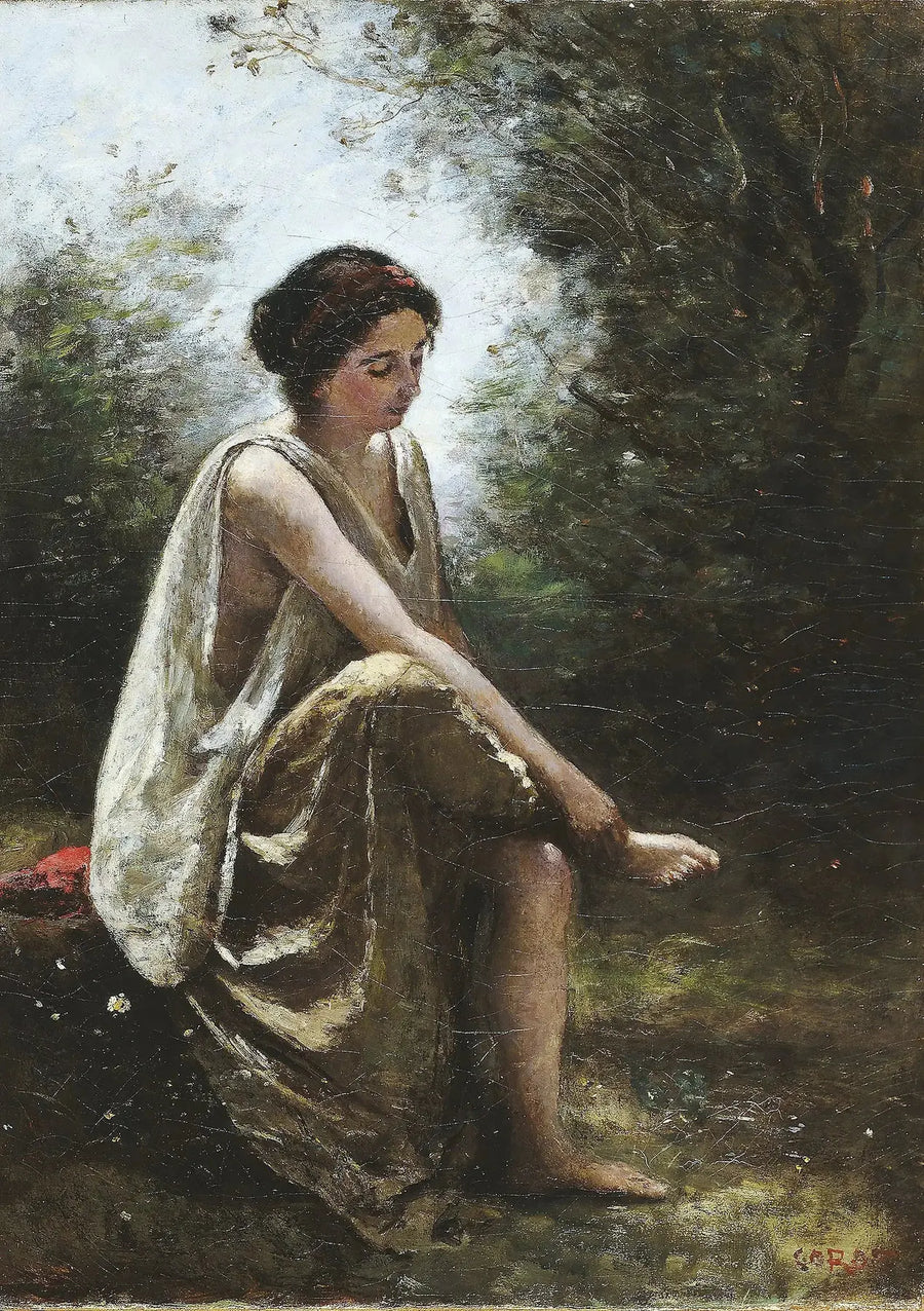 Eurydice loukkaantunut - Jean-Baptiste Camille Corot