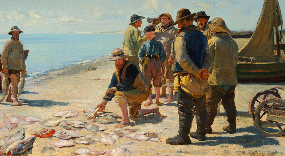 Évaluation de la prise. - Michael Peter Ancher image 1 copie de tableau peinte à la main