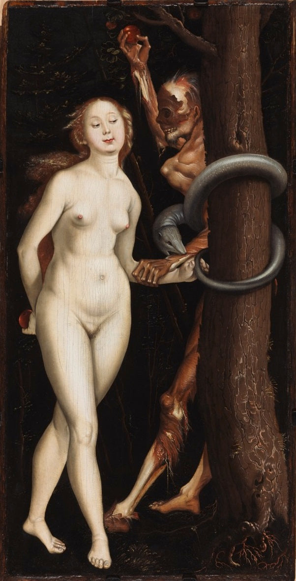 Ève, käärme ja Kuolema - Hans Baldung Grien