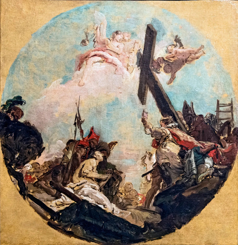 Ristin ylistys ja Pyhä Helena - Giovanni Battista Tiepolo