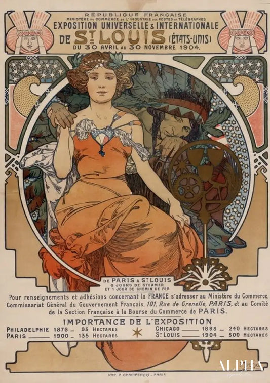 Exposition universelle de St Louis 1904 - Mucha - Reproductions de tableaux et peintures haut de gamme