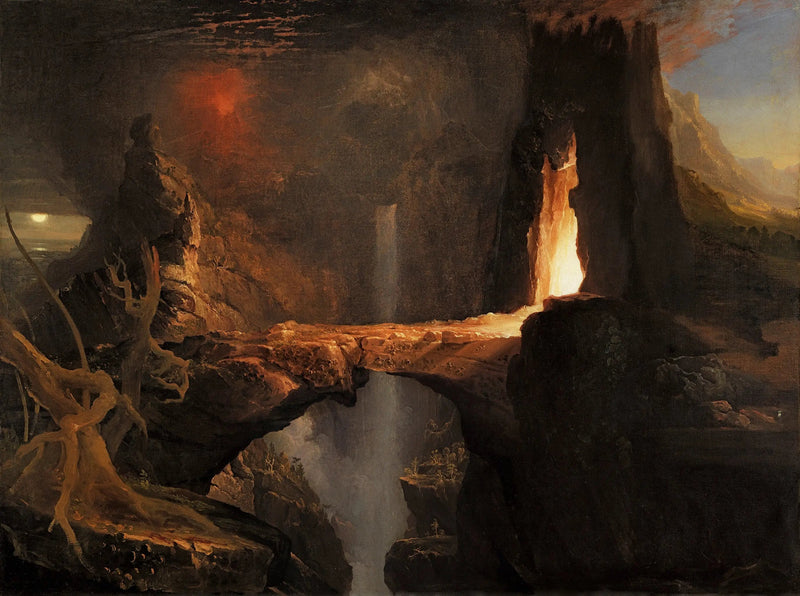 Poistuminen: Kuu ja Tulen Valo - Thomas Cole