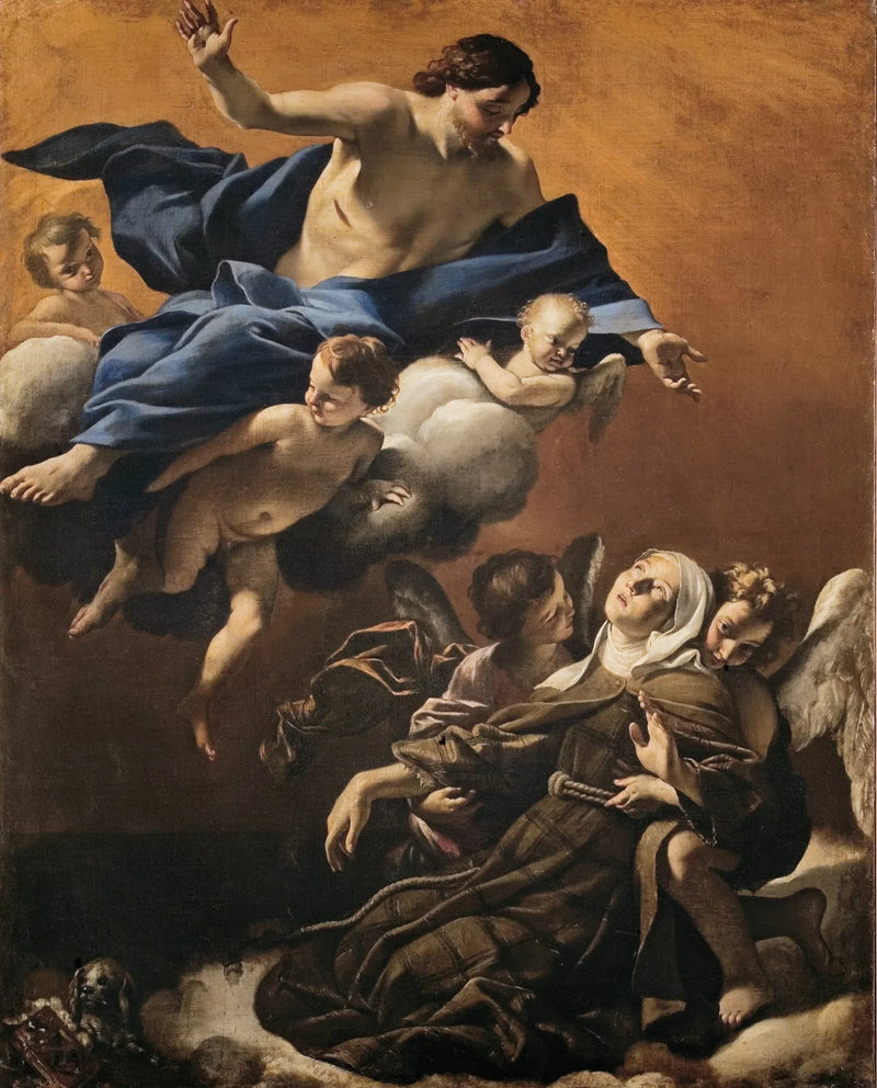 Pyhän Margueriten ekstasi Cortonen - Giovanni Lanfranco