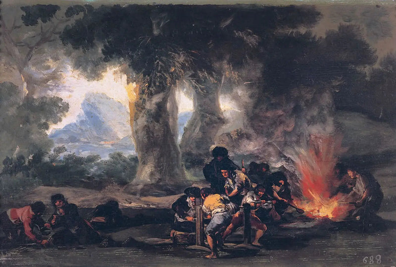 Pallojen valmistus Tardientan vuoristossa - Francisco de Goya