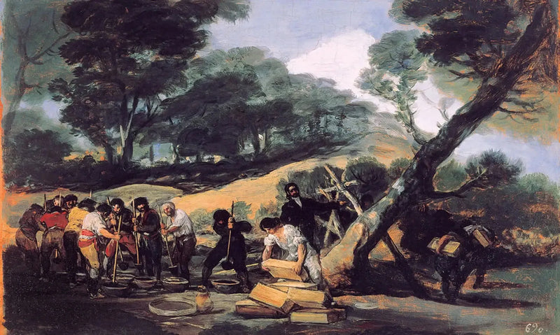 Maalin valmistus Tardientan vuoristossa - Francisco de Goya