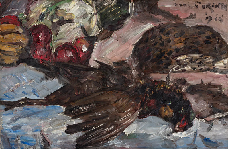 Fasaani ja hedelmät - Lovis Corinth