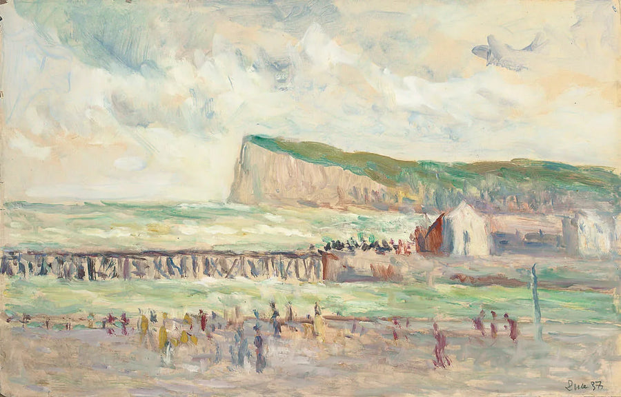 Meri kallio Tréportin lähellä - Maximilien Luce