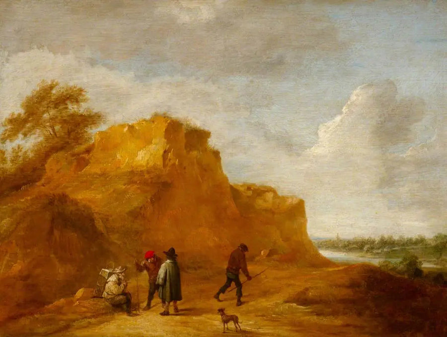 Hiekkaranta ja hahmot - David Teniers nuorempi