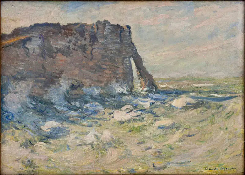 Jyrkänne ja Avalin portti myrskyisellä säällä - Claude Monet