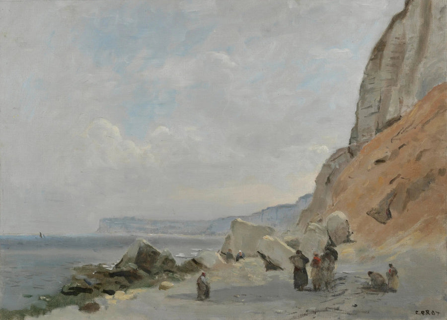 Kalkkikallioita lähellä Yportia - Jean-Baptiste Camille Corot