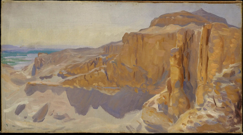 Deir el-Bahri -kalliot, Egypti - John Singer Sargent
