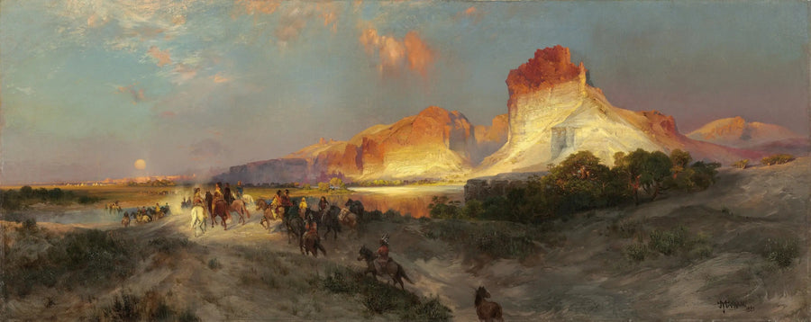 Green Riverin jyrkänteet, Wyoming - Thomas Moran