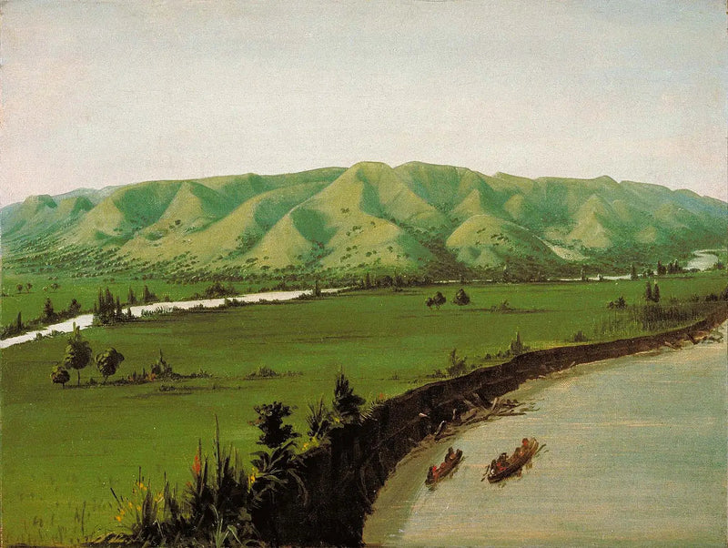 Nishnabottanan jyrkänteet, 1070 mailin päässä Saint-Louisista - George Catlin