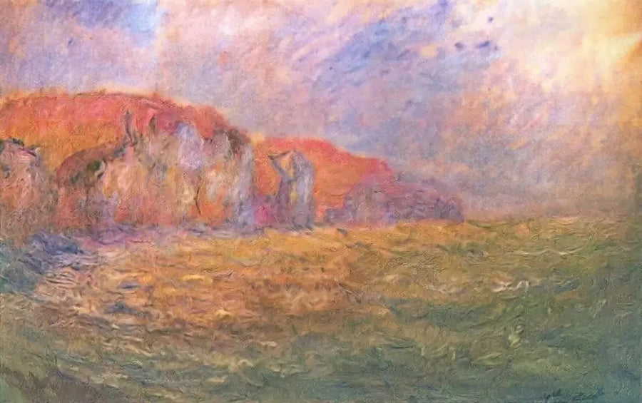 Pourvillen kallioita, myrskyinen meri - Claude Monet