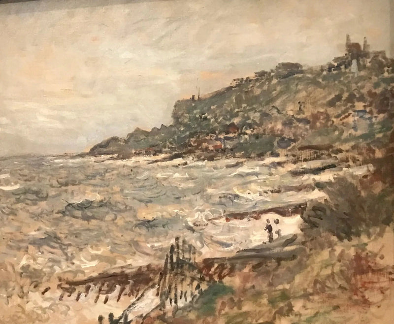 Cliffs lähellä Sainte-Adresse, harmaa sää W689 - Claude Monet