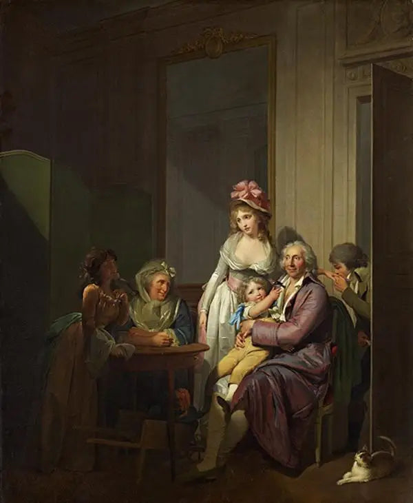 Perhe sisätilassa - Louis-Léopold Boilly