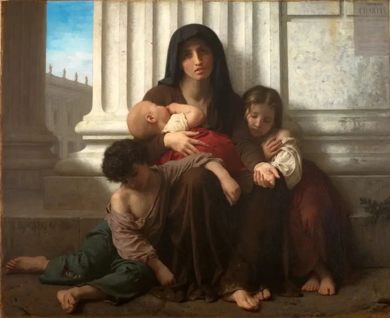 Köyhä perhe - Bouguereau
