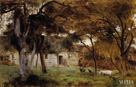 Farm in Normandy - Berthe Morisot - Reproductions de tableaux et peintures haut de gamme