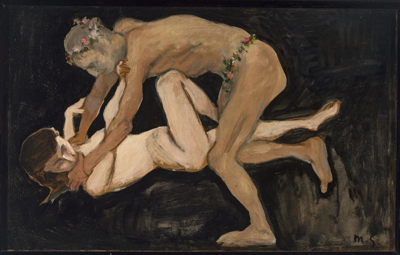 Eläin ja tyttö. - Max Slevogt