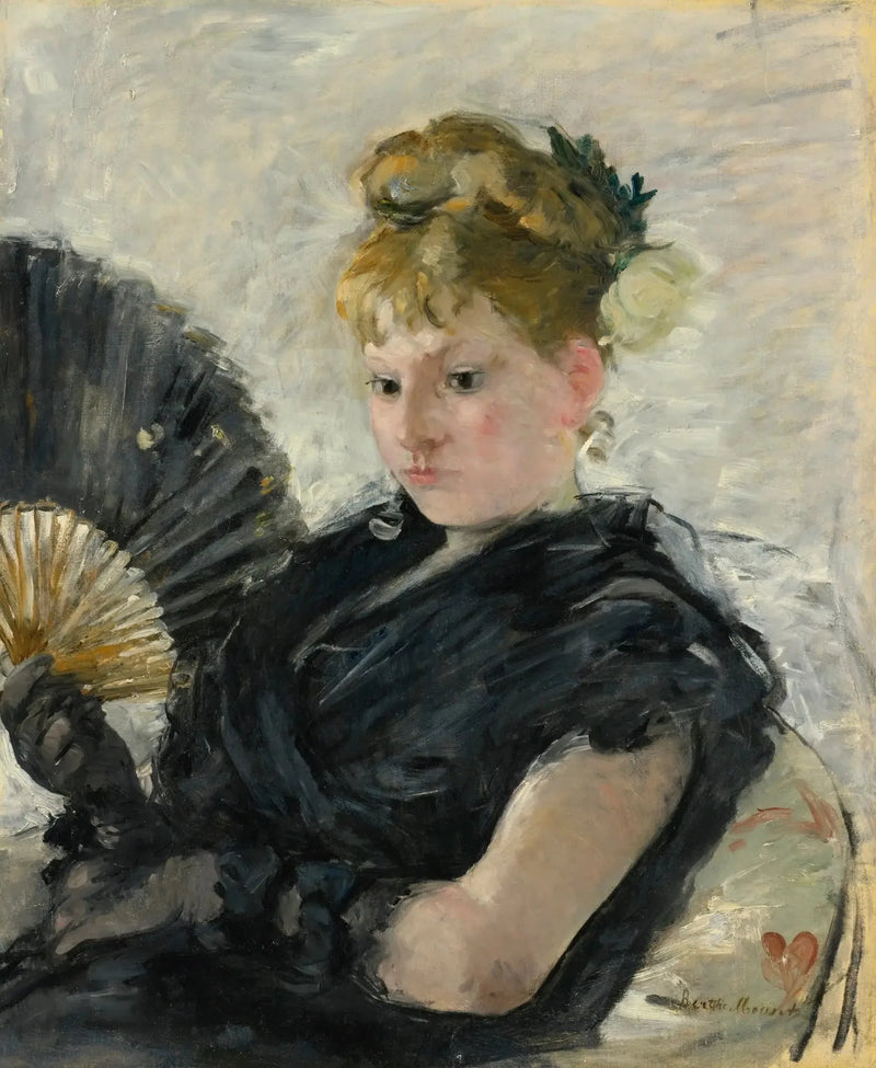 Nainen tuulettimella - Berthe Morisot