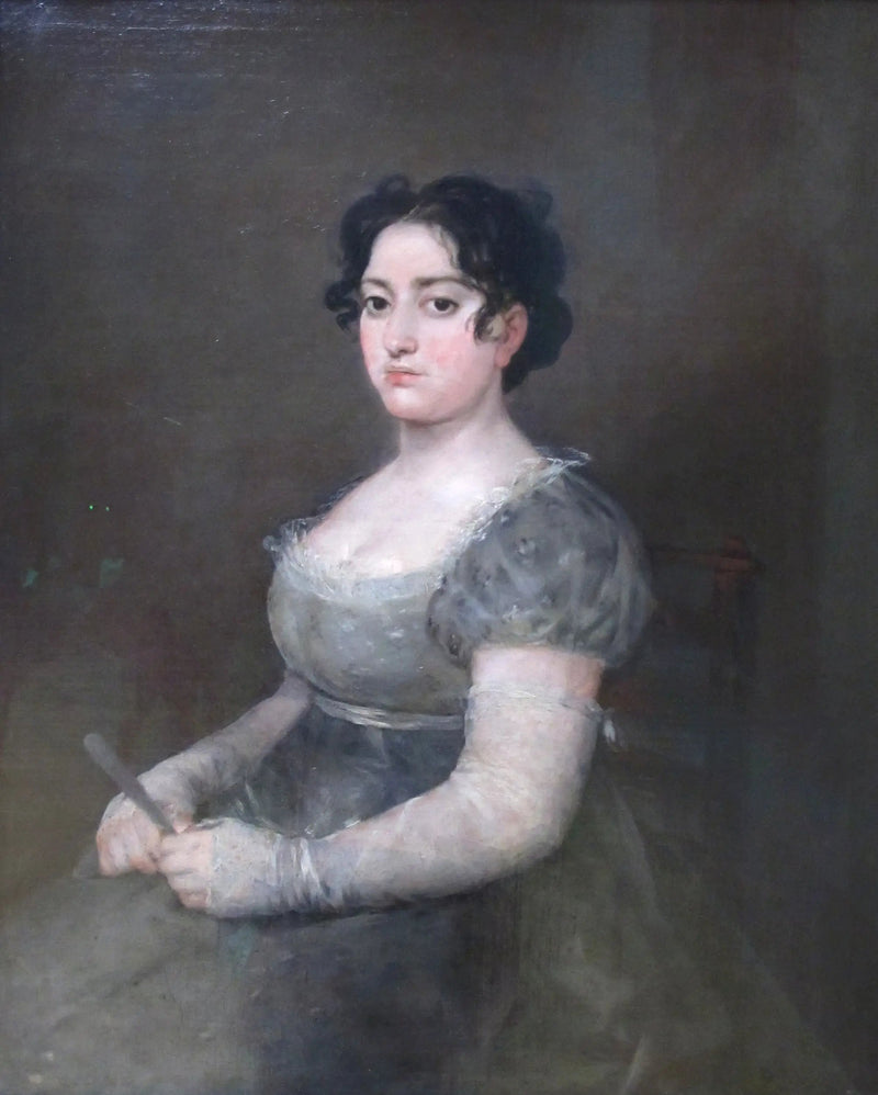 Nainen tuulettimella - Francisco de Goya
