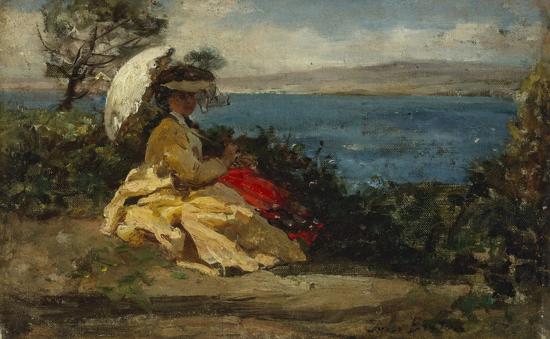 Nainen varjossa, Douarnenizin lahti - Jules Breton