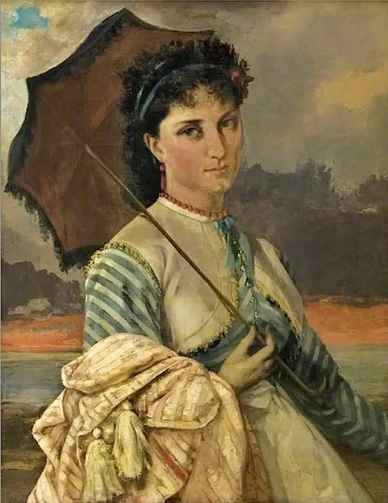 Nainen varjostimella, Mademoiselle Aubé de la Holde - Gustave Courbet