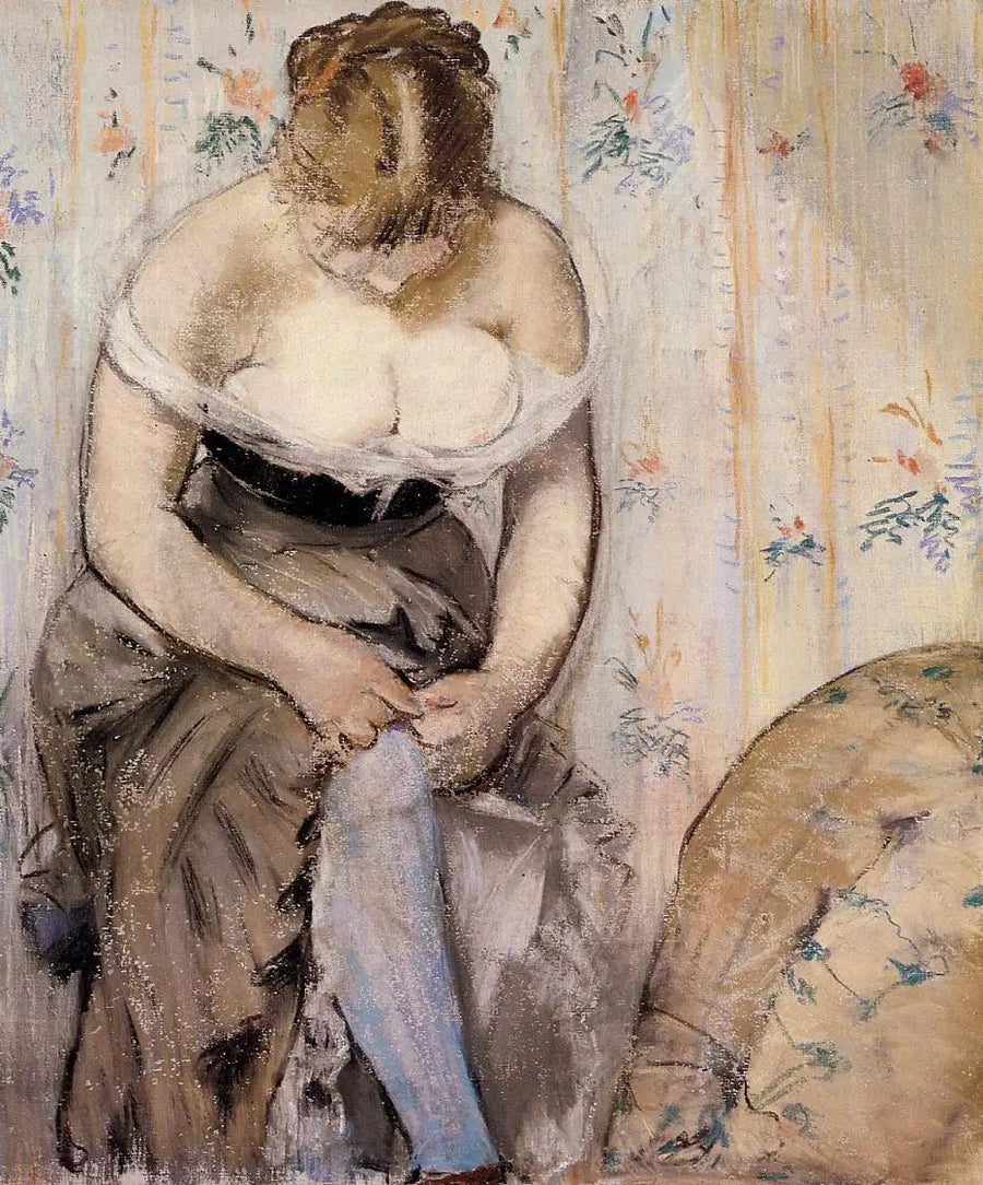 Nainen sukkanauhassa - Édouard Manet