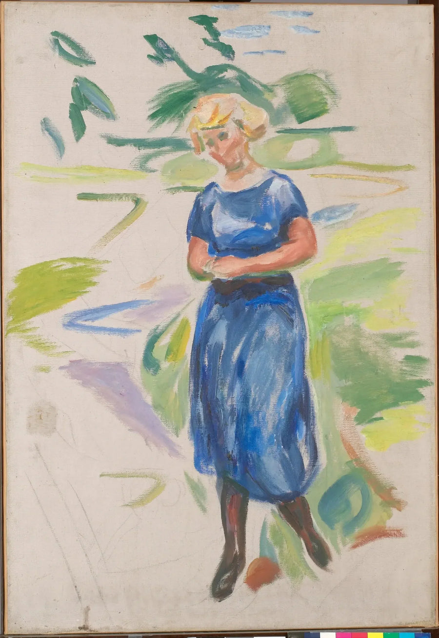 Nainen sinisessä mekossa - Edvard Munch