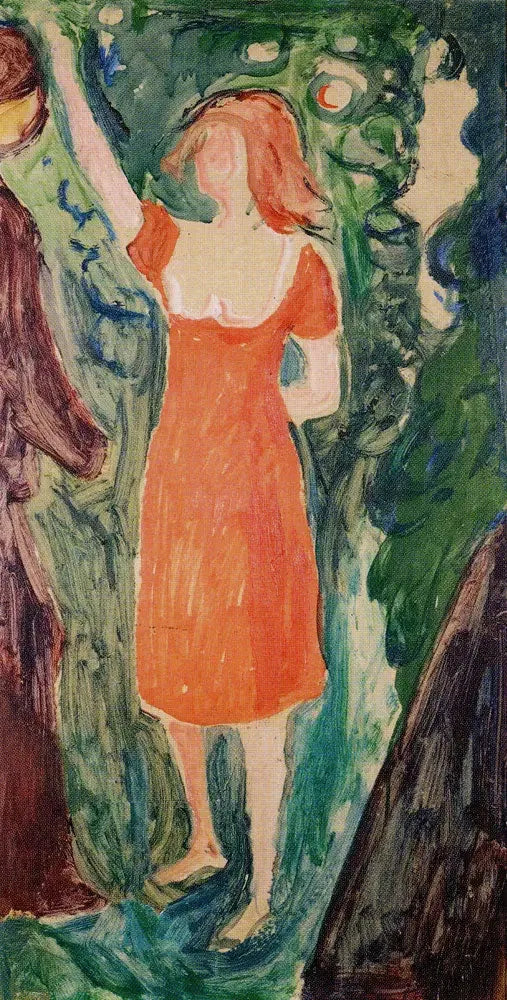 Nainen punaisessa mekossa - Edvard Munch