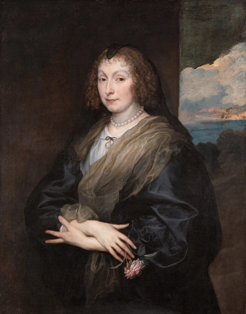 Nainen ruusulla - Antoine van Dyck