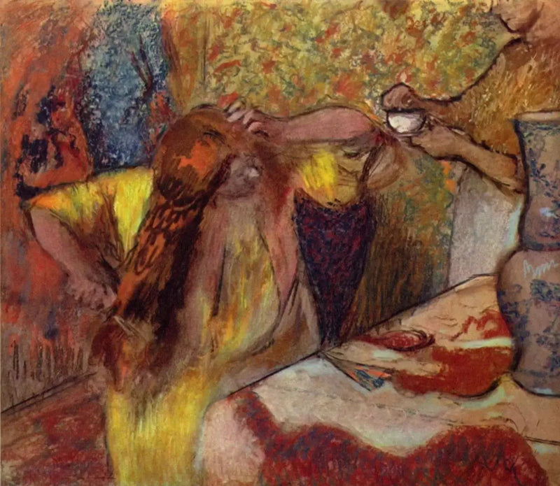 Nainen peseytymässä - Edgar Degas