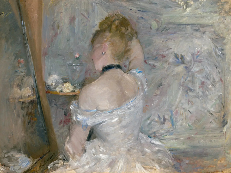 Nainen toilettinsa äärellä - Berthe Morisot