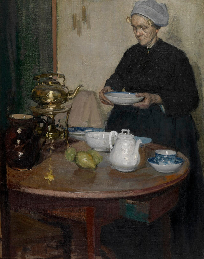 Naiskuva pöydän ääressä - Richard Edward Miller