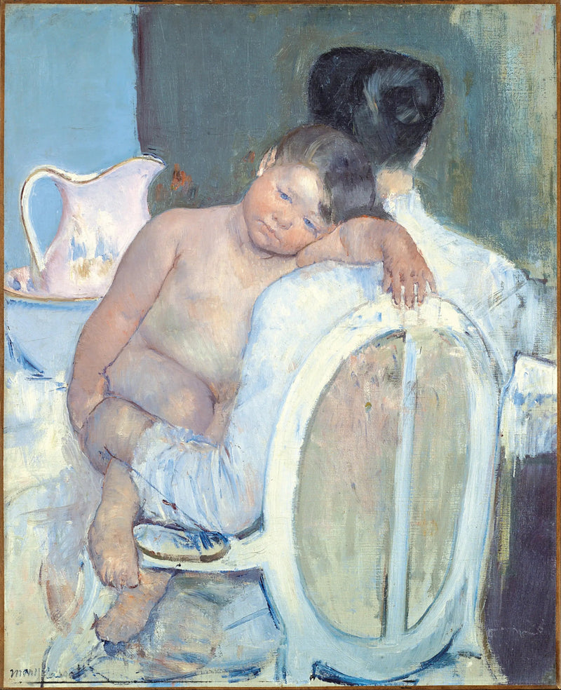 Istuva nainen lapsi sylissään - Mary Cassatt