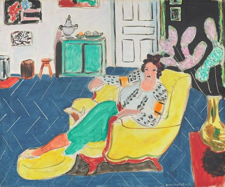 Nainen istuu nojatuolissa - Henri Matisse