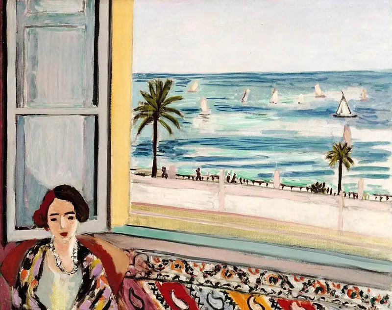 Istuva nainen, selkä avoimelle ikkunalle - Henri Matisse