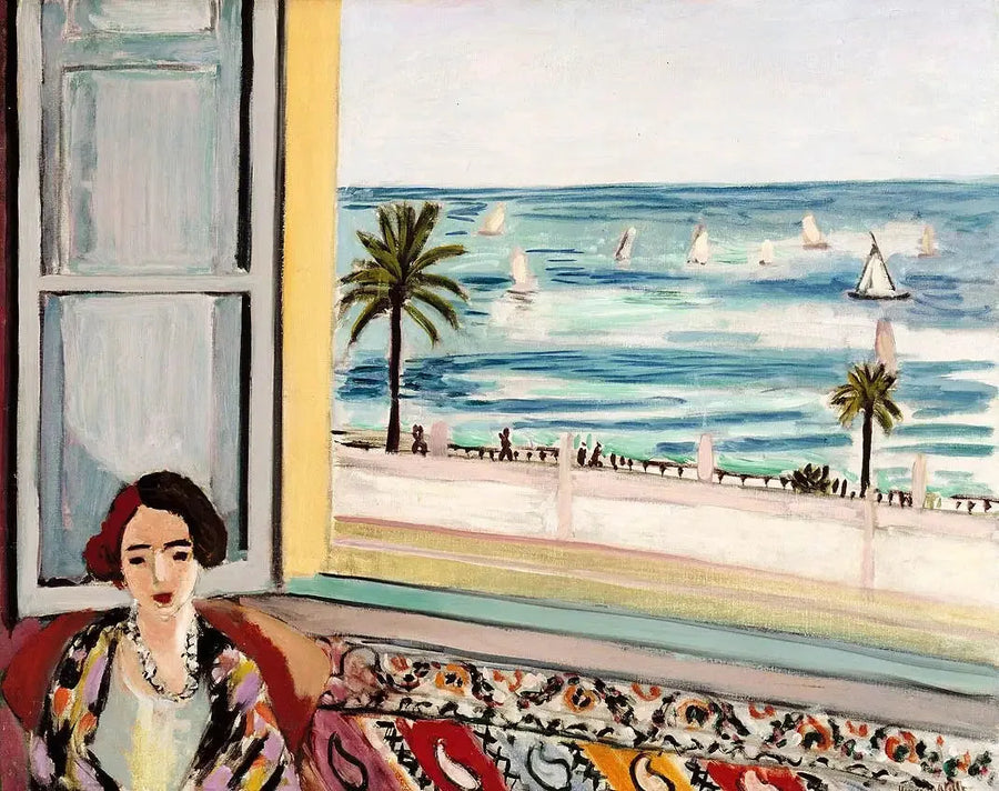 Istuva nainen, selkä avoimelle ikkunalle - Henri Matisse