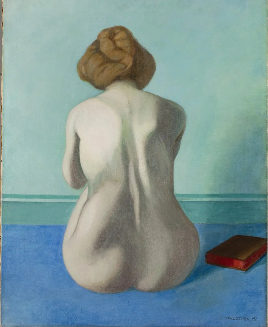 Nainen istuu selän takana - Félix Vallotton