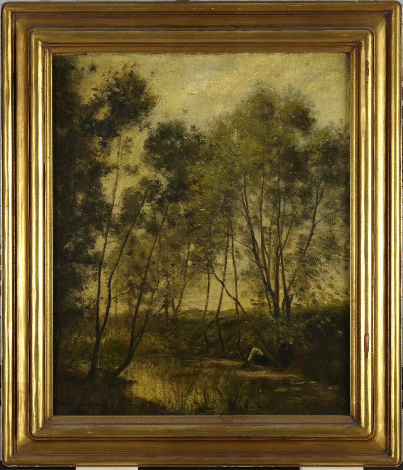 Nainen joen rannalla - Stanislas Lépine