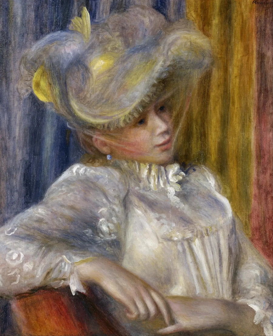 Hattuinen nainen - Pierre-Auguste Renoir