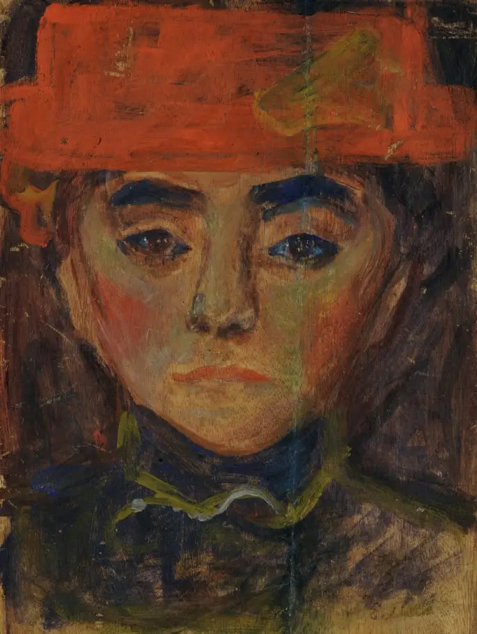 Nainen punaisessa hatussa - Edvard Munch