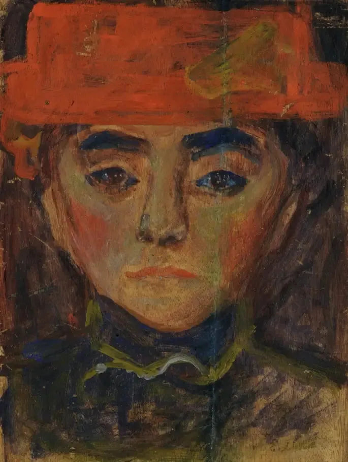 Nainen punaisessa hatussa - Edvard Munch