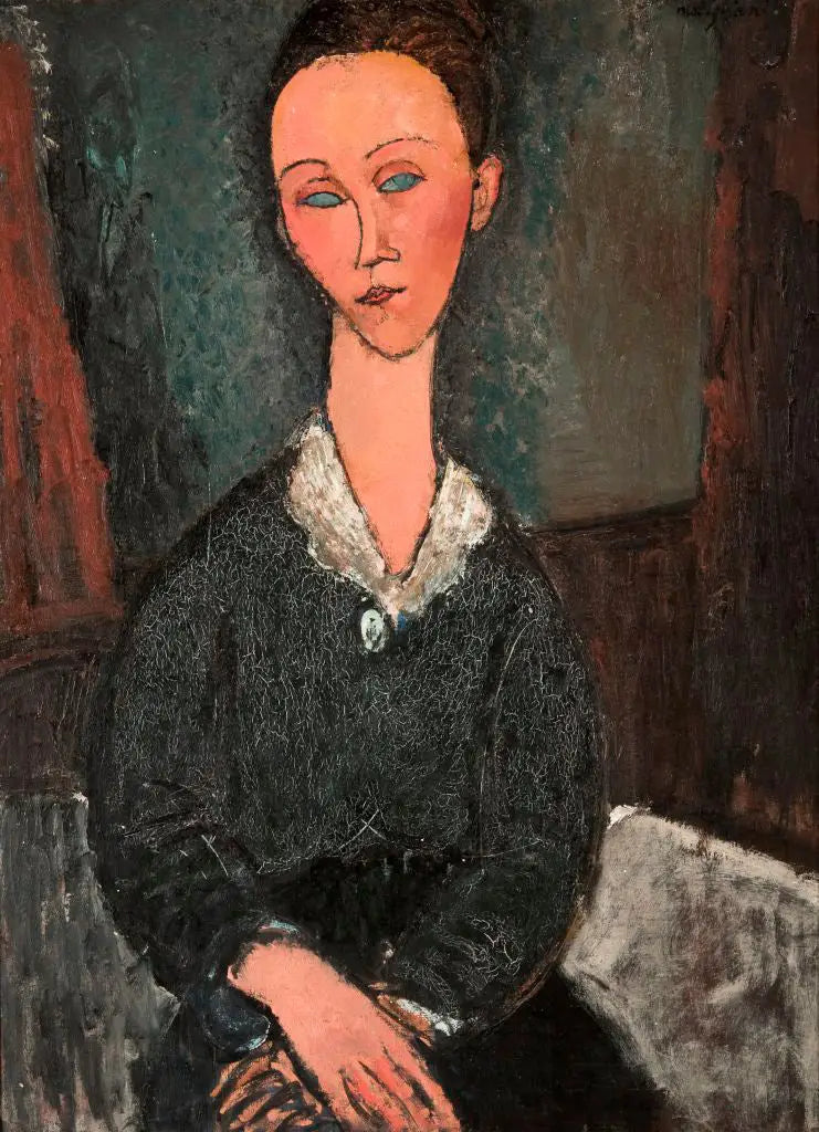 Valkokauluksinen nainen - Amedeo Modigliani
