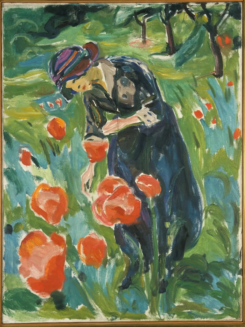 Nainen unikon kanssa - Edvard Munch