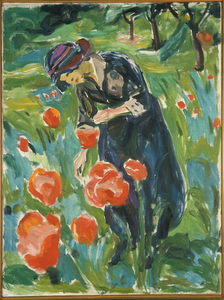 Nainen unikon kanssa - Edvard Munch